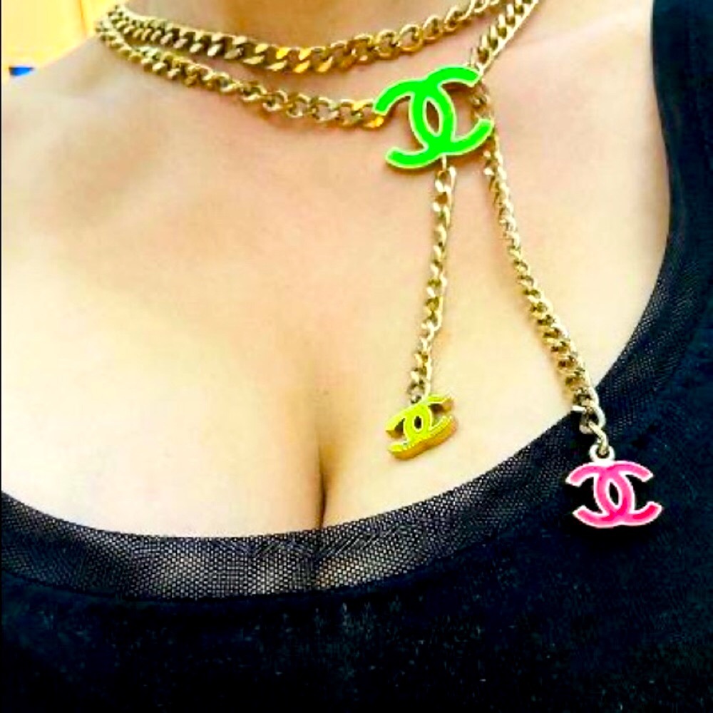 🤮 TRADE 😮 CHANEL belt/necklace neon - Picture 7 of 10